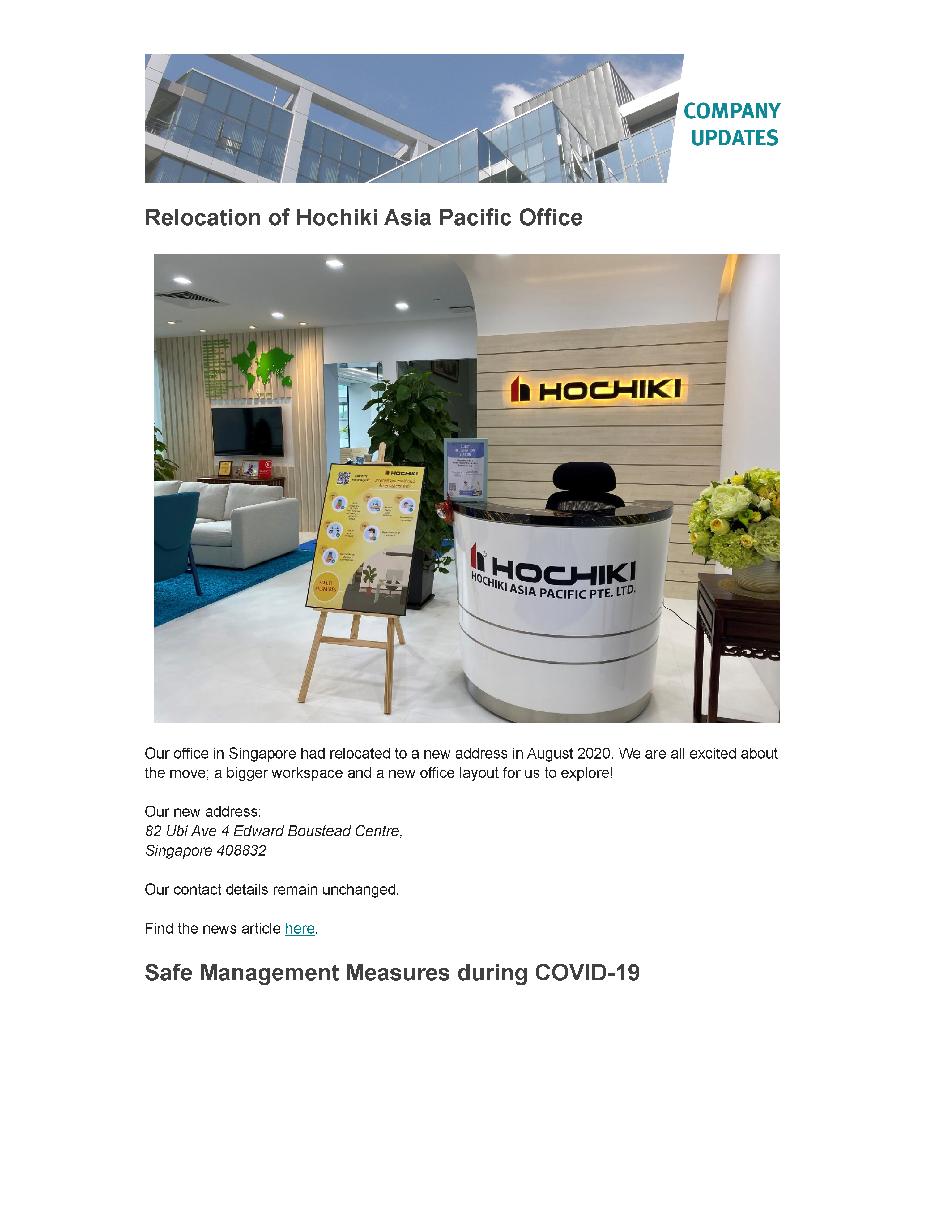 Hochiki Asia Pacific - Newsletter (Dec 2020 - Jan 2021) Page 02