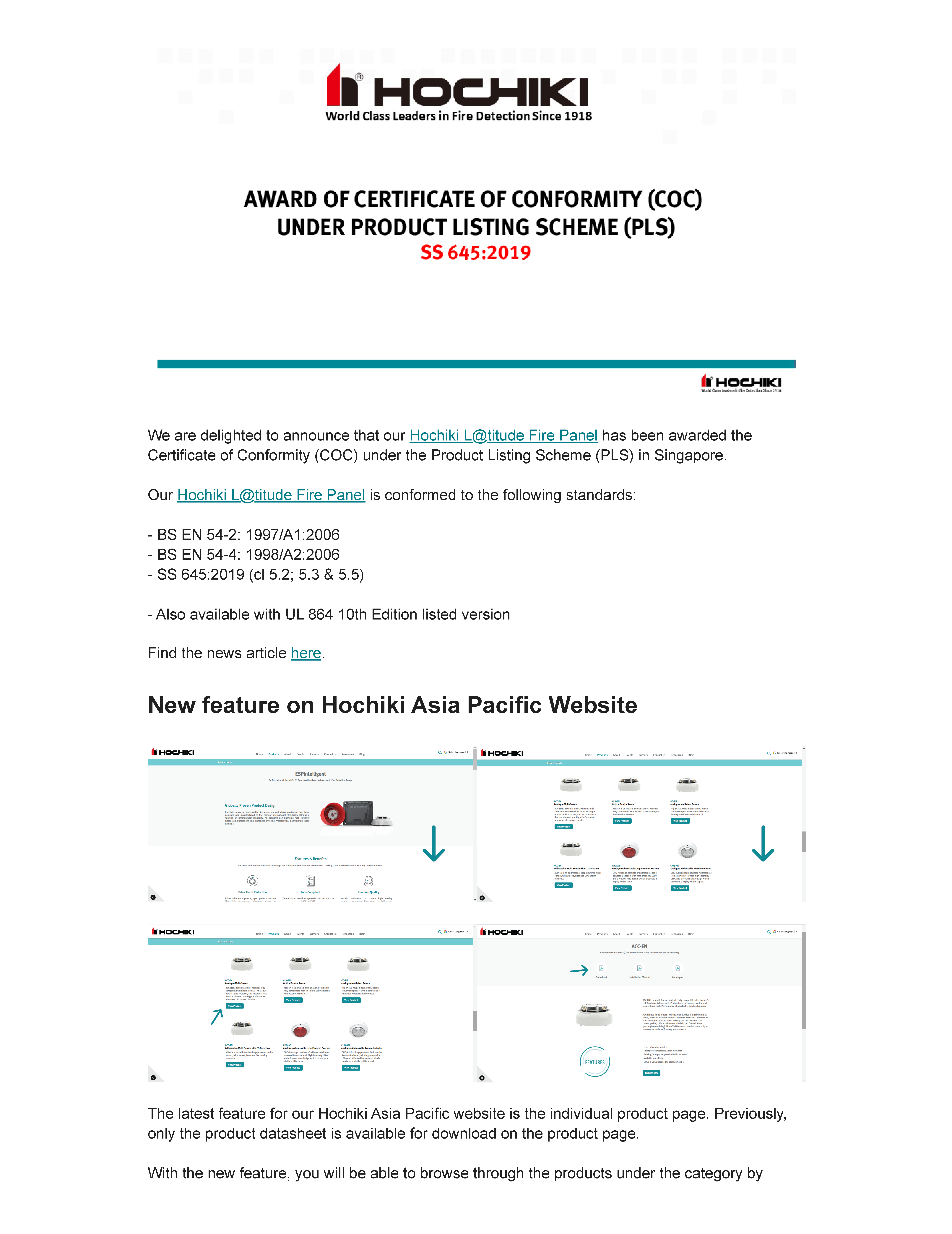 Hochiki Asia Pacific - Newsletter (Dec 2020 - Jan 2021) Page 04